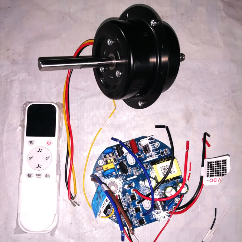Mini BLDC Motor with AC DC and RF Remote Best for Bracket, Exhaust and Pedestal Fans
