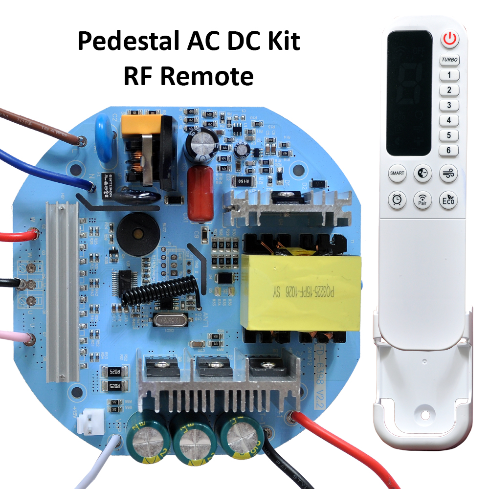 Multi-Purpose AC DC Circuit with 12V DC + 220V AC with IR and RF Remote Best for Cooler, Pedestal and Exhaust Fans