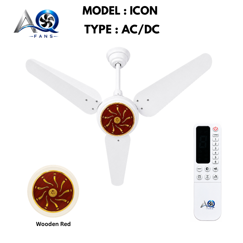 AQ AC DC Ceiling Fan 56 Inch with RF Remote Control Energy Saving Fans - Icon Model - Detail 1