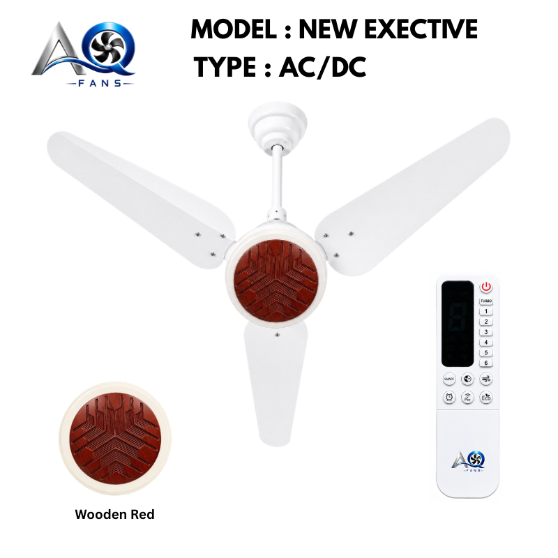 AQ AC DC Ceiling Fan 56 Inch with RF Remote Control Energy Saving Fans - New Exective Model