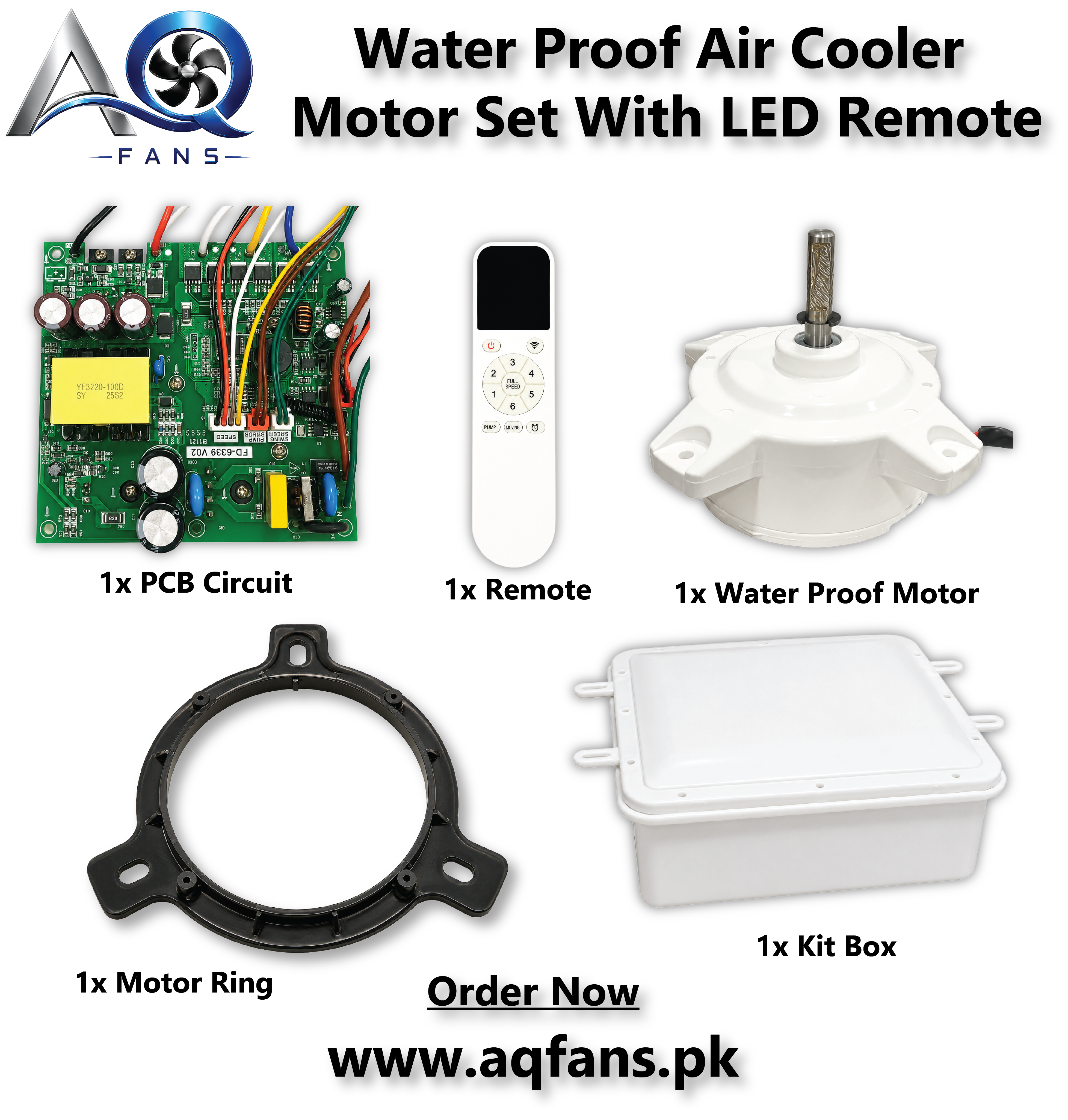 Water Proof Air Cooler Motor Set With Remote - Detail 1